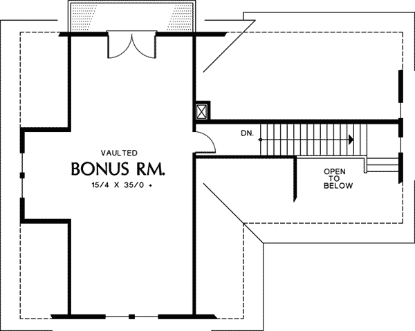 Image Of Second Floor For House Plan 012D-7500