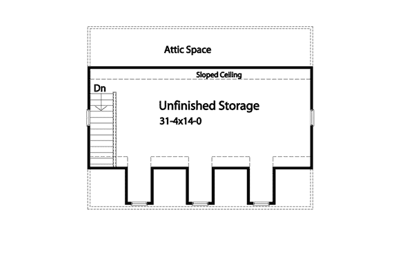 Image Of Second Floor For House Plan 059D-6013
