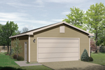 Two-car garage with a low maintenance siding exterior