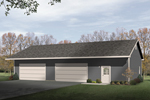 Unique four-car drive-through garage for convenience