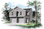 Two-story apartment garage for two card with pleasant residential feel