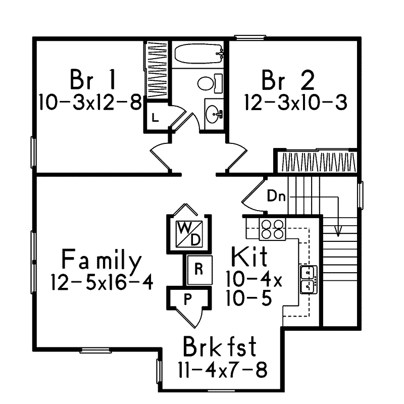 Building Plans Second Floor 059D-7507 | House Plans and More