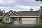 Two-car garage apratment has the look and feel of a cozy ranch style home