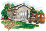 RV garage with multiple side windows for added light