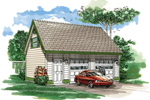 Classic two-car garage with loft space above