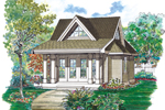 Sleek structure with large windows and French front doors add a modern feel 