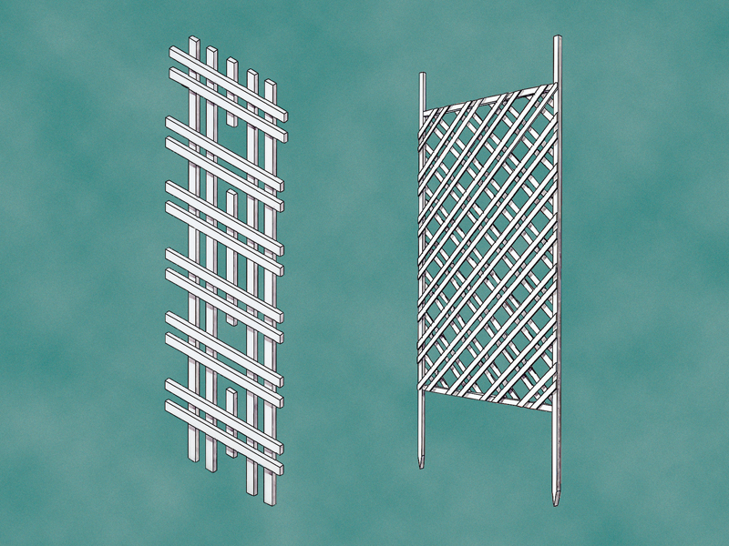 Traditional Plan Front of Home Trellis Projects