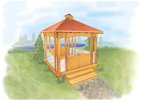 Lovely all wood garden gazebo
