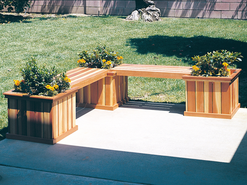Shingle Plan Front of Home Planter Bench