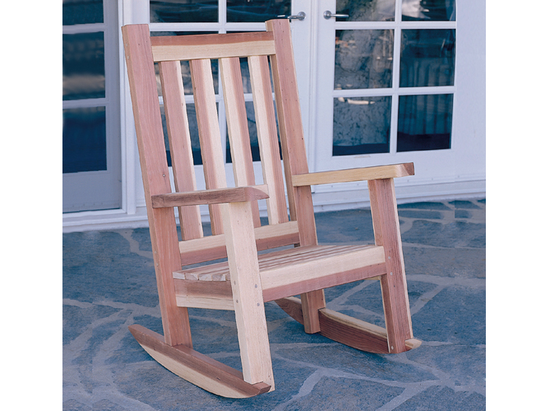 Craftsman Plan Front of Home Porch Rocker