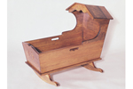 All wood Heritage cradle has an old-fashioned style 