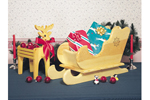 This table-top sleigh is the perfect size for holding gifts or creating a fun, Christmas scene