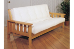 This futon sofabed is the perfect adjustable piece of furniture when extra sleeping space is needed