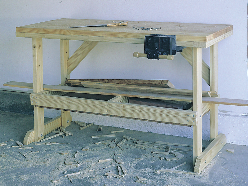 Arts and Crafts Plan Front of Home Woodworking Bench