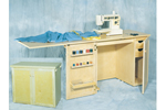 A handy sewing cabinet provides the perfect place for fabric and other sewing essentials while keeping everything neat and organized