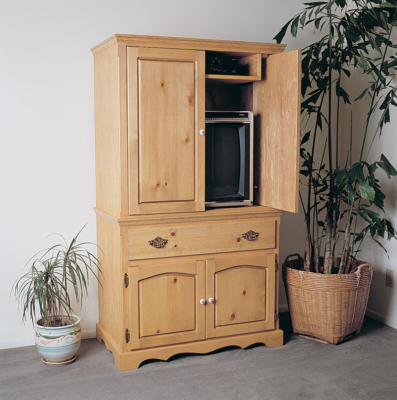 Building Plans Front of Home Entertainment Armoire