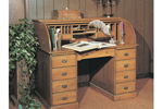 This old-fashioned roll-top desk creates an ideal location for a home office or computer