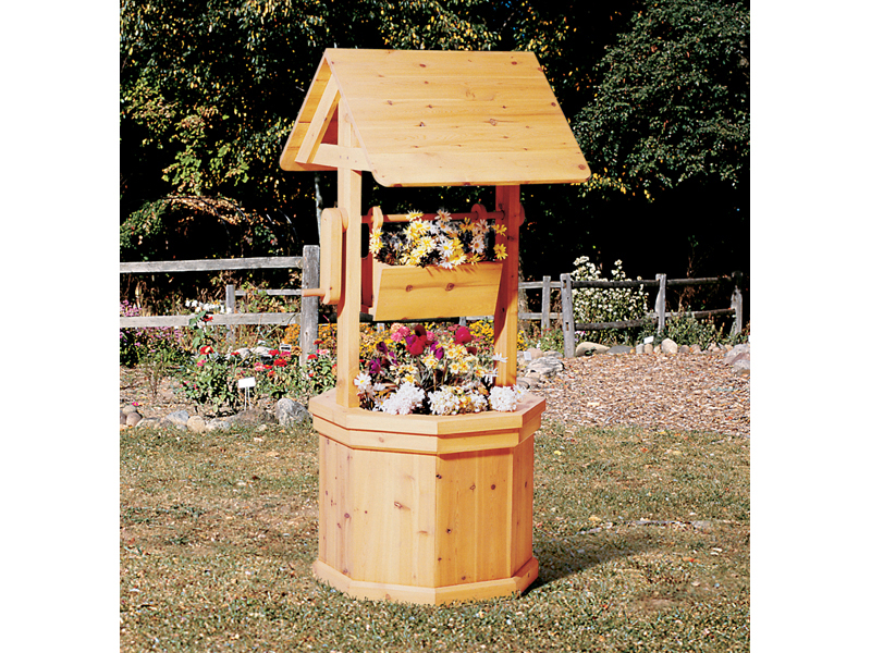 English Cottage Plan Front of Home Wishing Well