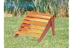 Rustic unpainted wood adirondack ottoman