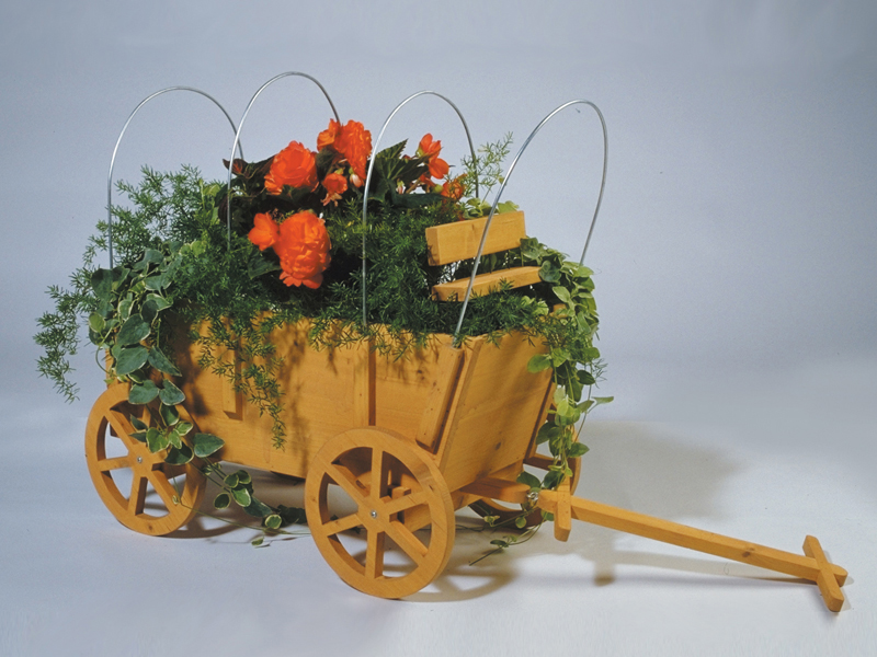 Building Plans Front of Home Covered Wagon Planter