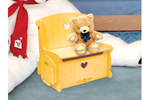 This all wood doll's seat and storage bench can be cherished for years to come