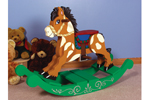 Old-fashioned rocking horse can be painted to match the décor and color scheme of your children's bedroom
