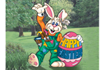 Bunny artist yard art pattern is a Easter bunny with large Easter egg