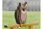 Great horned owl pattern is perfect for your deck or backyard