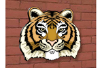 This tiger head yard art patternis perfect for a school mascot statement