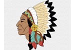 Chief gazing meadow is a great Native American wall hanging