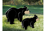 Black bear and cub are the perfect decorations for a wilderness outdoor setting