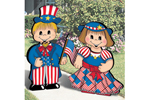 Fourth of July dress-up darlings are festive and fun ways to decorate for the holiday