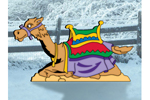 Sitting camel yard art pattern is a great addition to a nativity scene