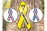 Homeland ribbons can be easily hung from your home or a tree to show your spirit