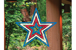 This windspinner star adds great color and motion to your backyard