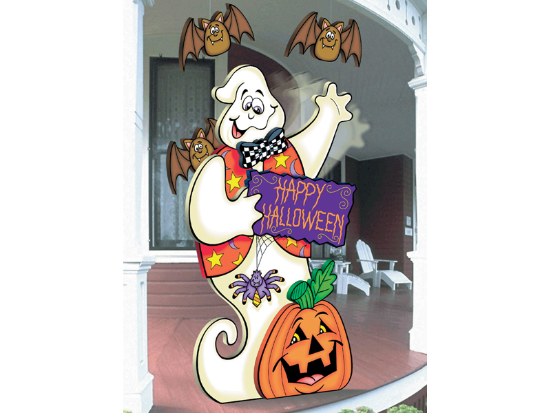 Building Plans Front of Home Waving Ghost