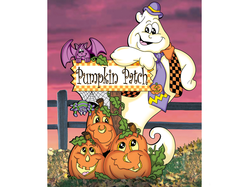 Front of Home Pumpkin Patch Sign Post