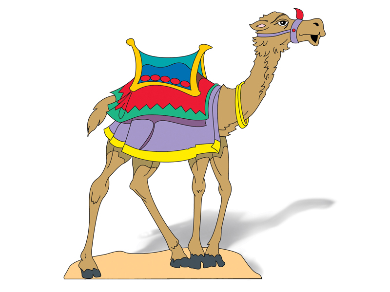 Building Plans Front of Home Lawn Nativity Camel