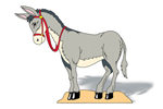 A lovable donkey can be added to your Christmas nativity scene
