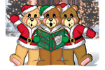 Caroling bears create a cute scene in your front yard as visitors and family arrive through the holidays