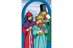 Beautiful arched pattern featuring the three wise men