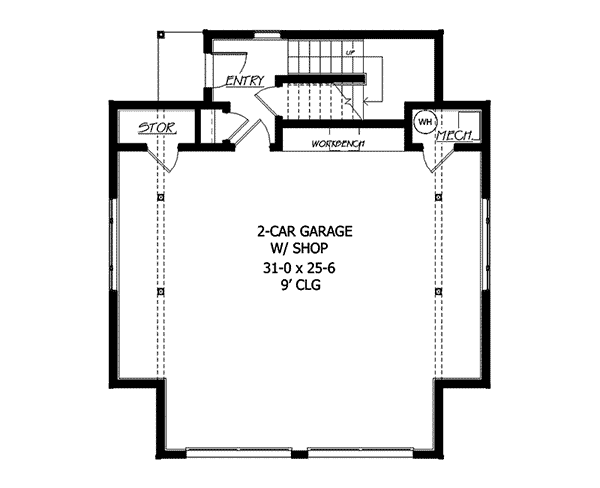 Image Of Large First Floor For House Plan 104D-7500