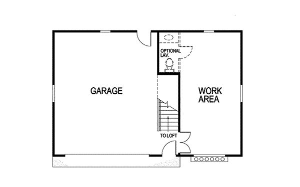 Image Of Large First Floor For House Plan 107D-6001