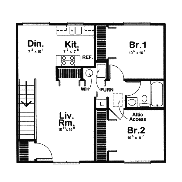 Building Plans Second Floor 109D-6018 | House Plans and More