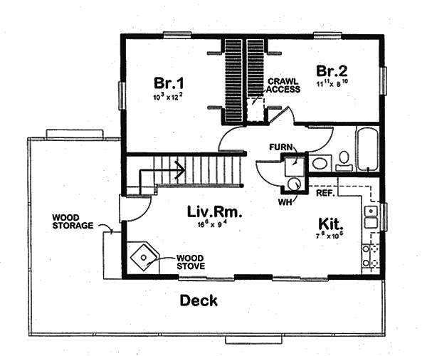 Image Of Large First Floor For House Plan 109D-7501