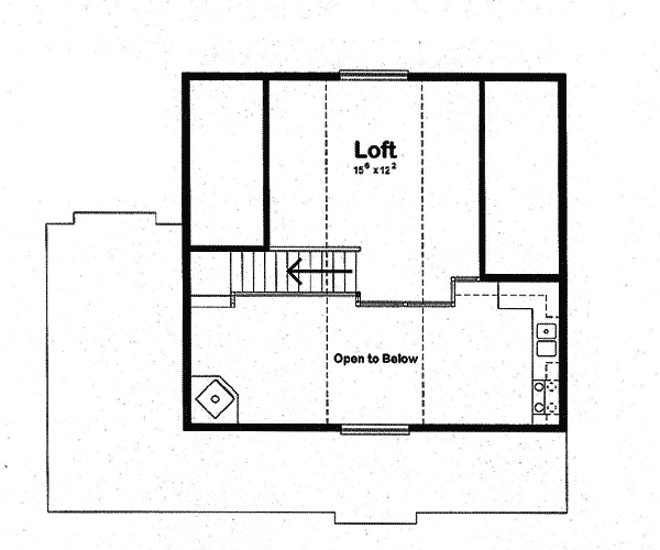 Image Of Second Floor For House Plan 109D-7501