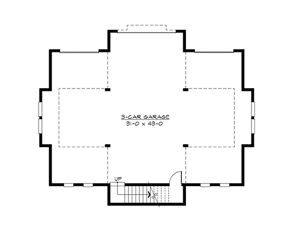 Image Of Large First Floor For House Plan 110D-7500