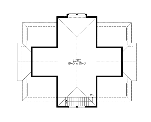 Image Of Second Floor For House Plan 110D-7500