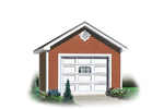 Two-car garage has gabled front roof and simple easy-to-build style