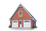 Two-car garage has room to grow on the second floor
